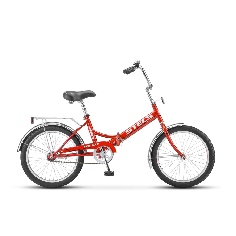 Велосипед Stels Pilot-410 20" Красный/Белый/Зеленый 13.5" 2024